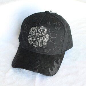 Sad Boyz x Dandy Hats Black Embroidered Snapback with Crystal Logo NWT